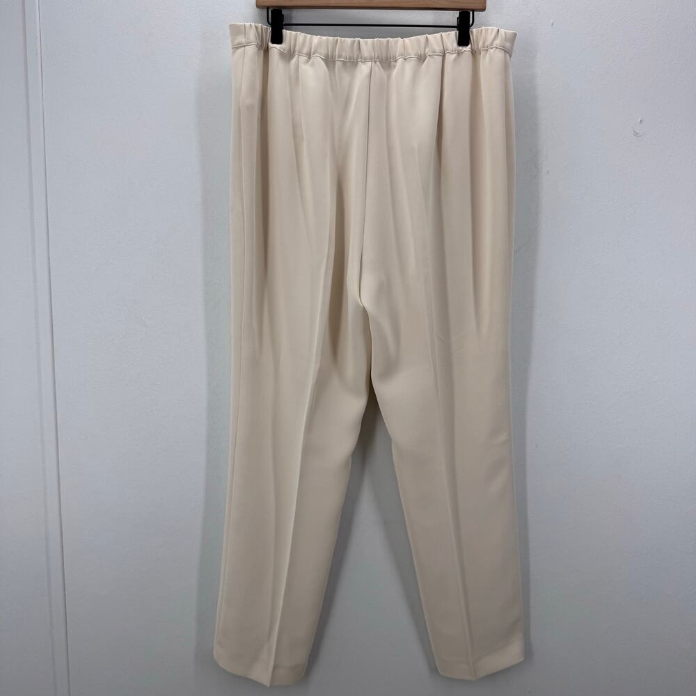 NWT Marina Rinaldi High Waist Slim Pant White/Ivory sz 16 Neutral Capsule Office - Picture 4 of 9